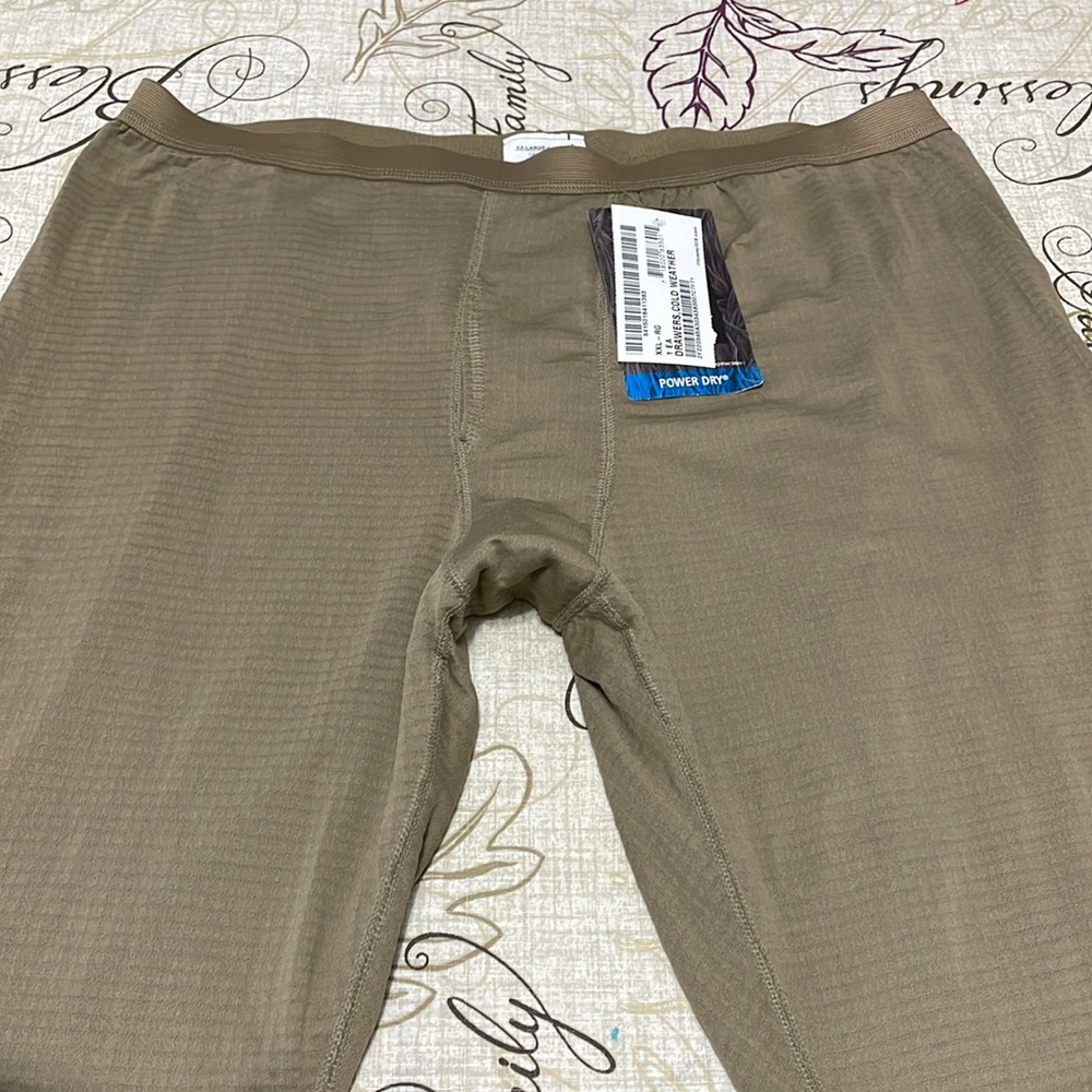 Polartec Power Dry Mid Weight Fleece Lined Thermal Underwear Leggings Pants XXL